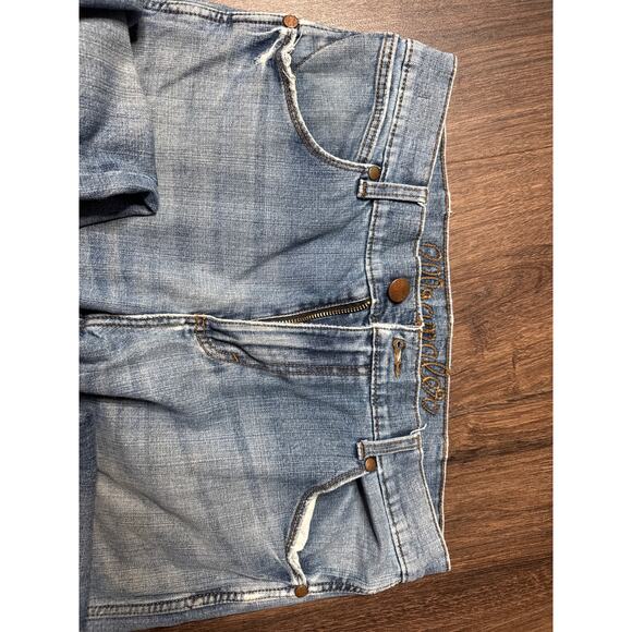 Wrangler Retro Men’s 33x32 88MWZSN Straight Faded Jeans Light Wash Stretch - Picture 3 of 6